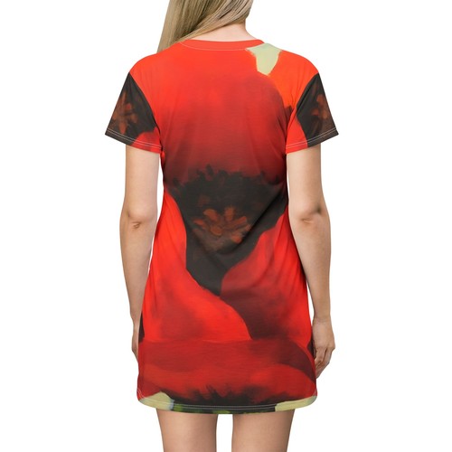 T-shirt abito Georgia O'Keeffe papavero rosso femminismo fiore astratto belle arti maglietta - Foto 5 di 21