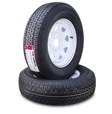 2 Free Country Trailer Tire Rim ST215/75R14 8-Ply D 107M 5 Lug x4.5 ...