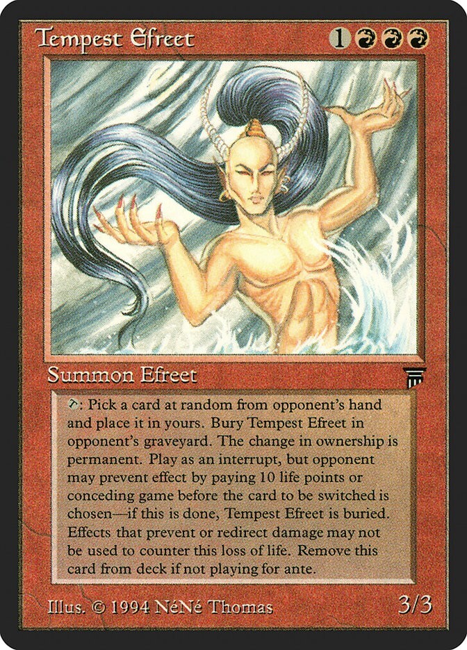 MTG Tempest Efreet Legends Magic the Gathering