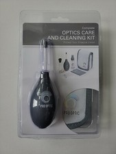 ProOPTIC Complete Lens Care  Cleaning Kit w/ Case Close Brush Wipes Spray Bulb