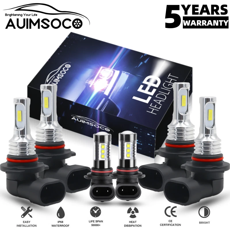 For 2004-2012 Chevy Colorado GMC Canyon -6PCS LED Headlights Fog Light Bulbs Kit
