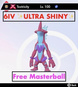 Pokemon Sword And Shield Ultra Shiny 6iv Gmax Toxtricity Fast Delivery Ebay