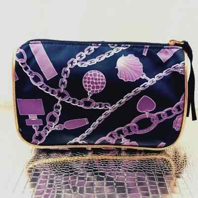 Estée Lauder Make-Up Bag VINTAGE  NEW OLD STOCK Chains Luxury Baroque Pattern