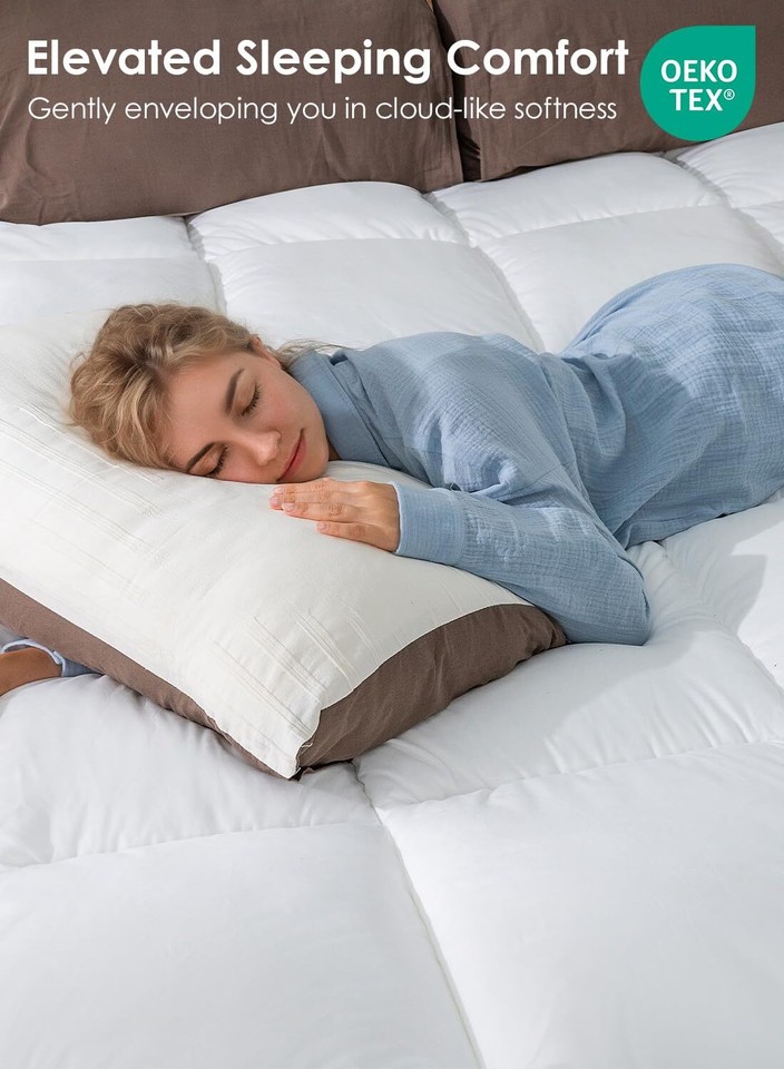 Mattress Topper King, Extra Soft Pillow Top King Mattress Topper