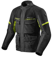 GIACCA MOTO REV'IT REVIT OUTBACK 3 STRATI WATERPROOF NERO GIALLO FLUO TG S