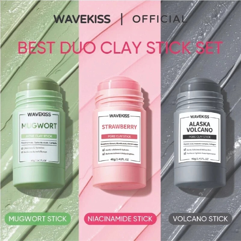 Clay Mask Stick kit-Mugwort Acne Facial Alaska Volcano Blackhead Remover-image