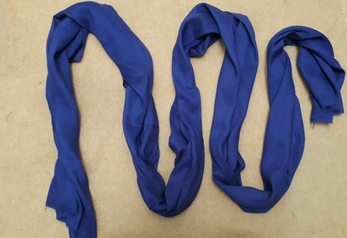 59' Mauritanian African Tuareg Scarf Handmade Ethnic Turban Unisex Blue Color - 第 3/5 張圖片