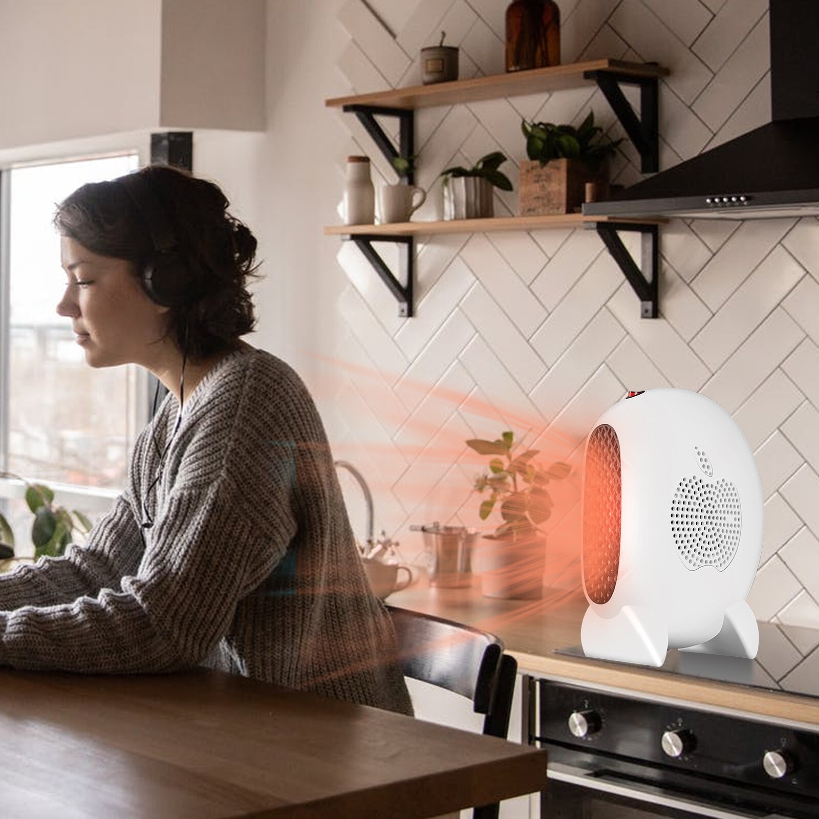 Space Heater Portable Heater Mini Desk Fan Heater Personal Small