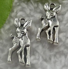 Free Ship 240pcs tibet silver Sika deer charms 19X8mm B2352