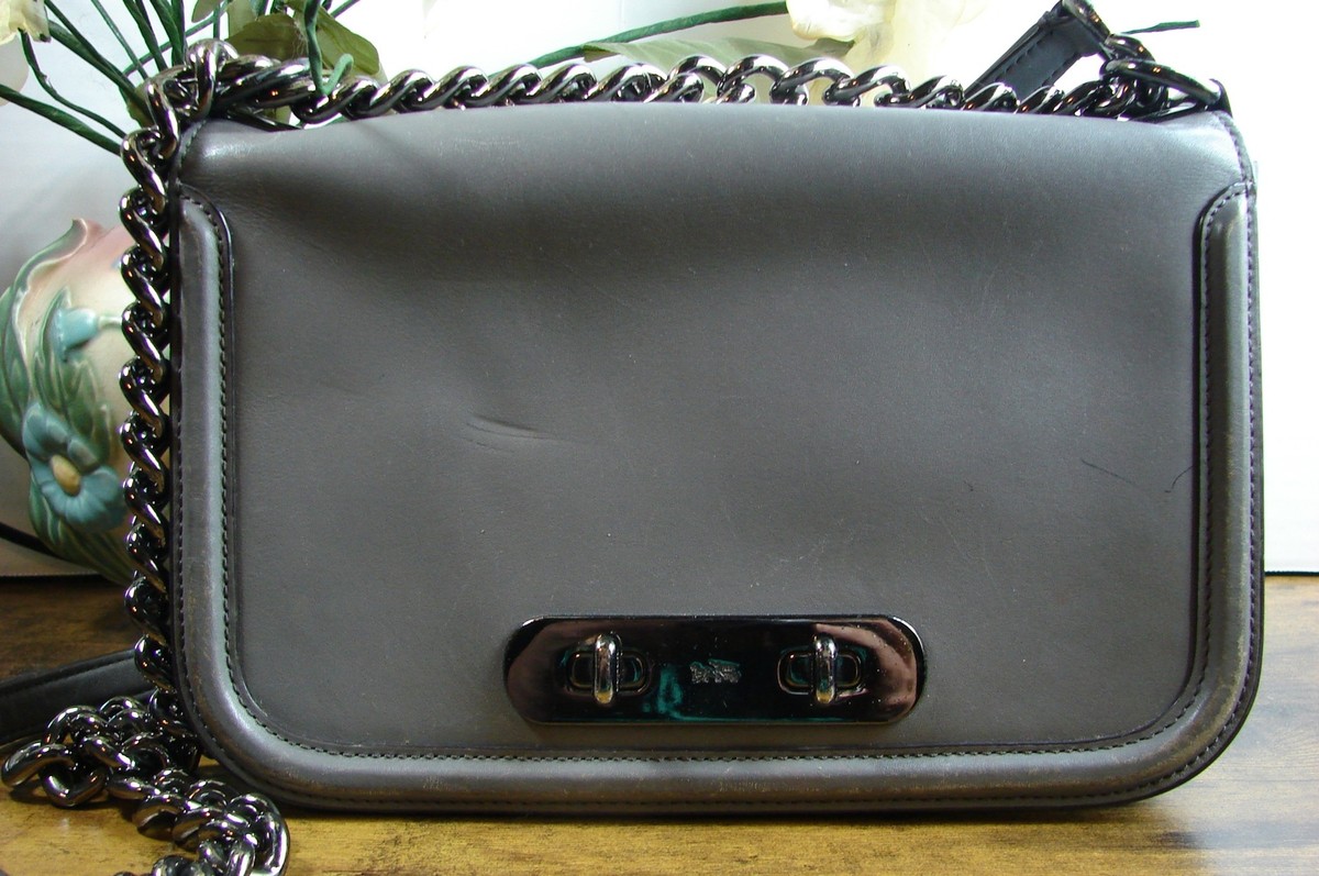 ★ブティックモデルがセールに★COACH SWAGGER SHOULDER BAG Coach Grey Swagger Double Turn Lock Shoulder Bag Large Link