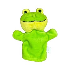 Best Made Toys Green Yellow Plush Frog Hand Puppet Stuffed Animal Library Teach