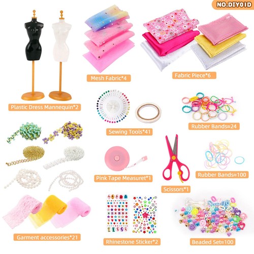 Fashion Design Kit For Girls 309pcs Embroidery Kit Sewing For Creativity DIY - Picture 10 of 12