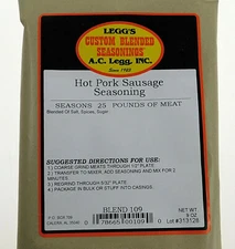 HOT Old Plantation Pan Sausage Seasoning #109 TEN BAGS 250 Lbs Venison Pork 