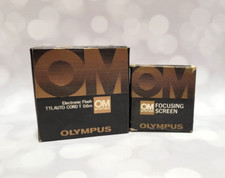 Olympus OM Focusing Screen  Electronic Flash Cord Vintage Film Photography SLR