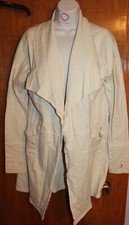 LATTE BLACK Ladies' Small BLAZER/JACKET unlined; drape front; ivory perfect