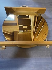 Schöner Wandspiegel mit Holzrahmen - 45 cm Durchmesser