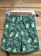 Patagonia Bathing Suit Shorts Swim Trunks Boys Size 2XL Floral Green Baggie
