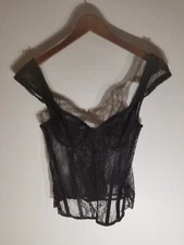 Lioness Women's Sheer Corset Tank Top Size Small NWOT
