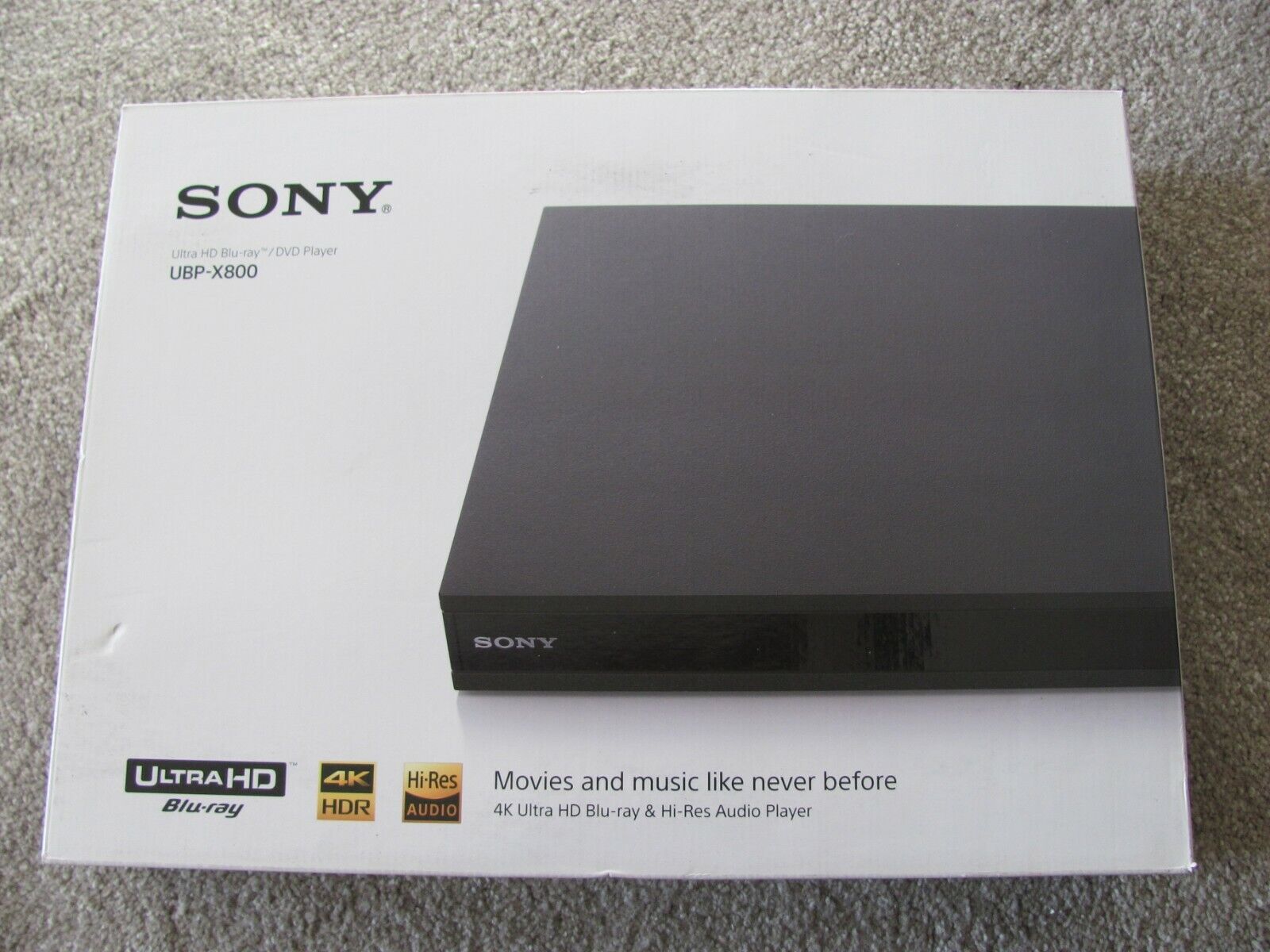 Brand New Sony UBP-X800 4K Ultra HD Blu-ray 3D & Hi-Res Audio Player Wi-Fi  27242902510 | eBay