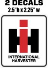 2 Square 2.5 x 2.25 IH International Harvester Tractor Vinyl Decals