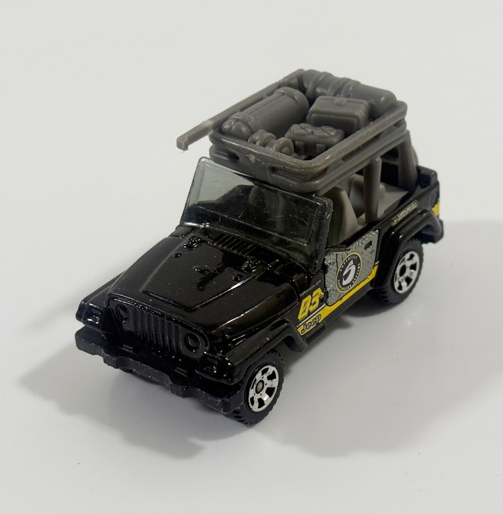 Matchbox Jeep Wrangler 4x4, Desert Adventure, Black, 1/64
