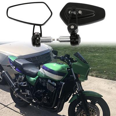 2x Motorradspiegel Lenkerenden Spiegel Für Kawasaki ZRX1100 Z1000 Z900 Z800 Z750