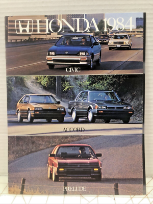1984 Honda Civic, Accord, Prelude Car Dealer Sales Brochure - B17