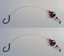 2 Pcs Drum Bottom Fishing Rig Red Fish Carolina Rig 2oz. Catfish 7/0 Circle Hook