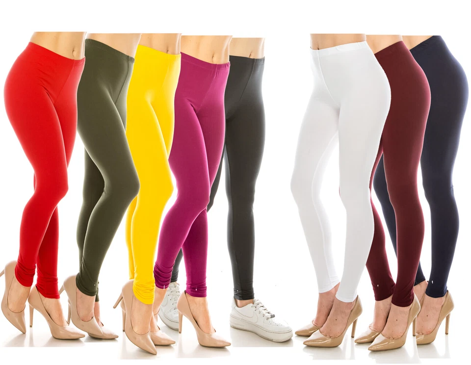 Leggings para mujer - Cintura alta básicos cómodos elásticos suaves elegantes Leggings Foto 4 de 4