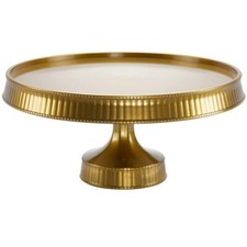Gold Round Dessert Plastic Cake Stand Display 10.5" Tableware Party Supplies