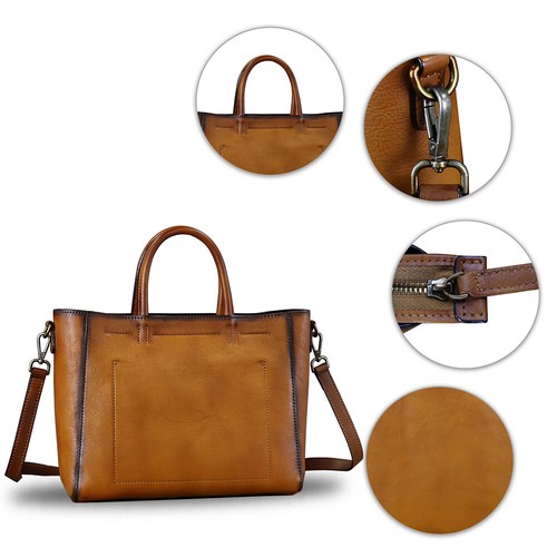 Handbags Women Genuine Leather Shoulder Bag Crossbody Bag for Women Tote Bag - Picture 8 of 16