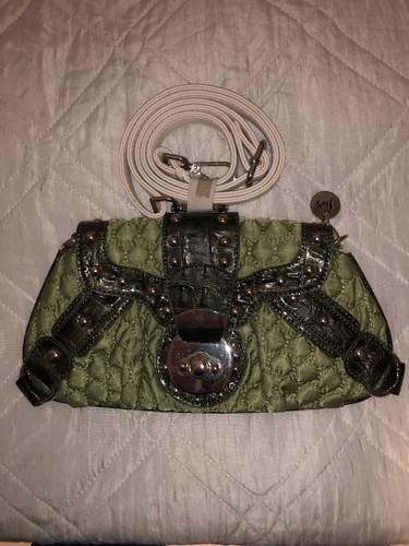 Nicole Lee Vintage INS Imitación De Cocodrilo Bolso Cartera Bolso de tela  verde | eBay