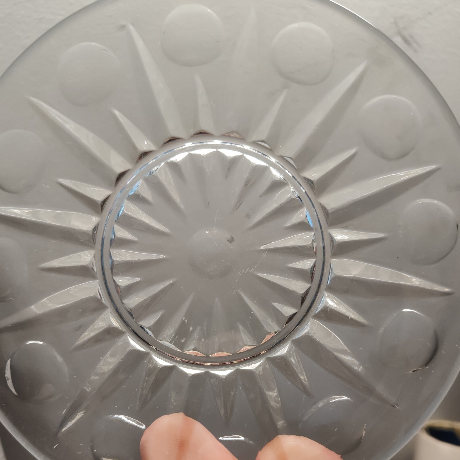 Lot of 8 vintage Princess House Regency clear glass Bread and Butter