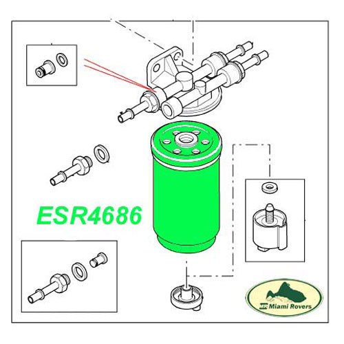 LAND ROVER DIESEL FUEL FILTER DISCOVERY 2 DEFENDER Td5 ESR4686 COOPERS - Bild 2 von 2