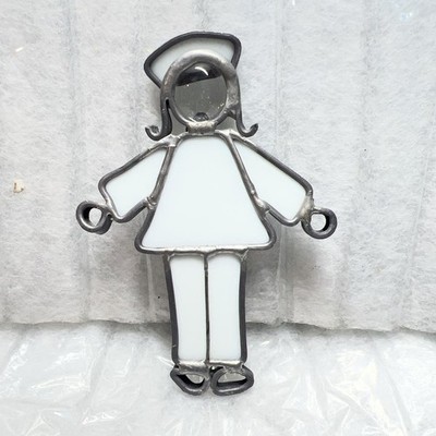 Nurse White Stained Glass Hanging Suncatcher 4-1/2 