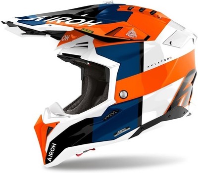 AIROH AVIATOR 3 AV3M32 MONARCH ORANGE GLANZ  XXL OFFROAD-HELM FÜR MOTORRAD NEU 