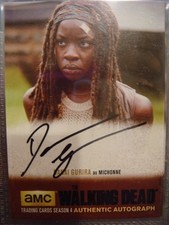 WALKING DEAD SEASON 4 DANAI GURIRA AUTOGRAPH CARD BLACK PRINT DG3