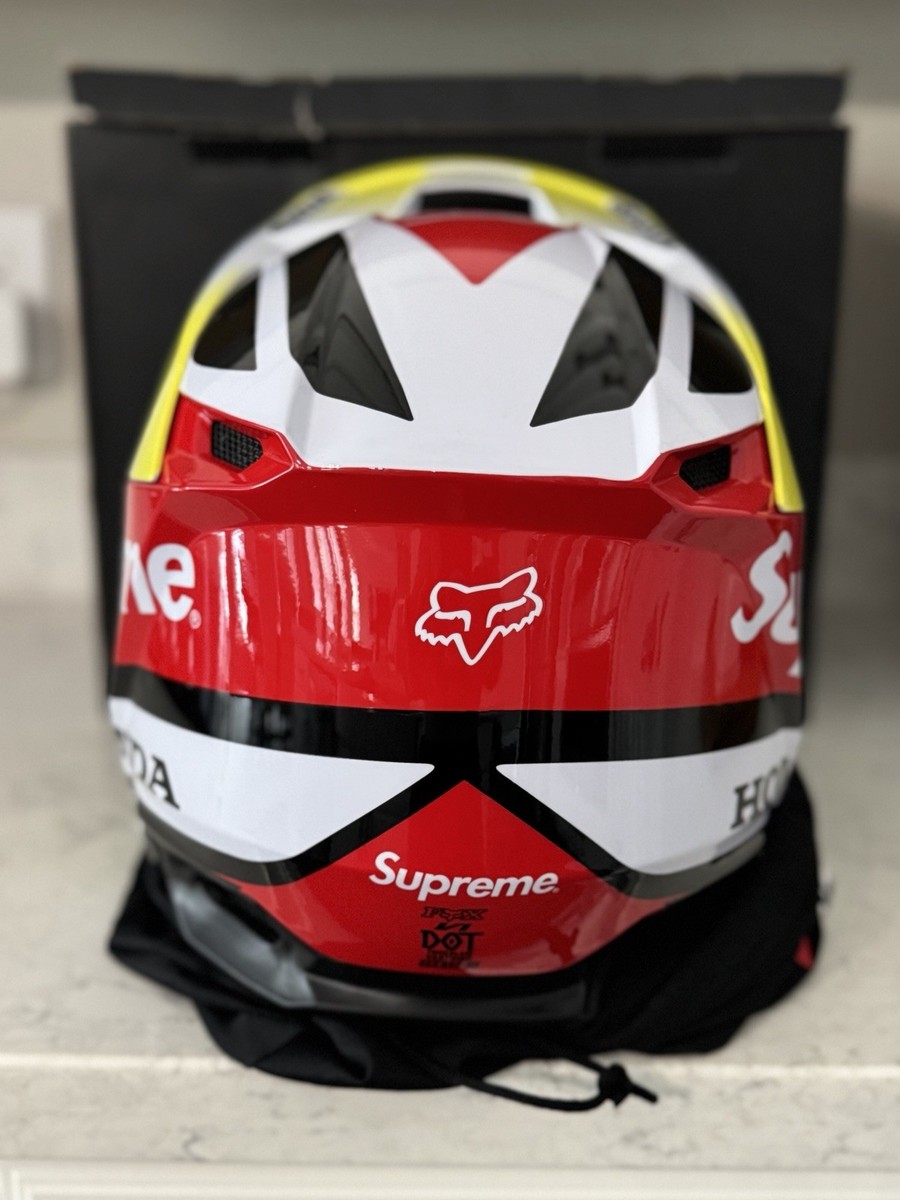 Supreme Honda Fox Racing V1 Helmet FW19 Sz L Large Red New | eBay
