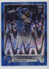 2022 Topps Chrome Rookie Blue RayWave Refractor 69/150 Emmanuel Rivera Auto 0u17