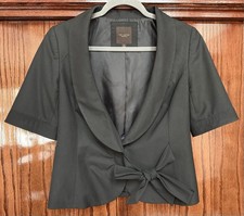 The Limited Women's Sport Suit Coat Jacket Blazer Size Medium Black Bow Accent