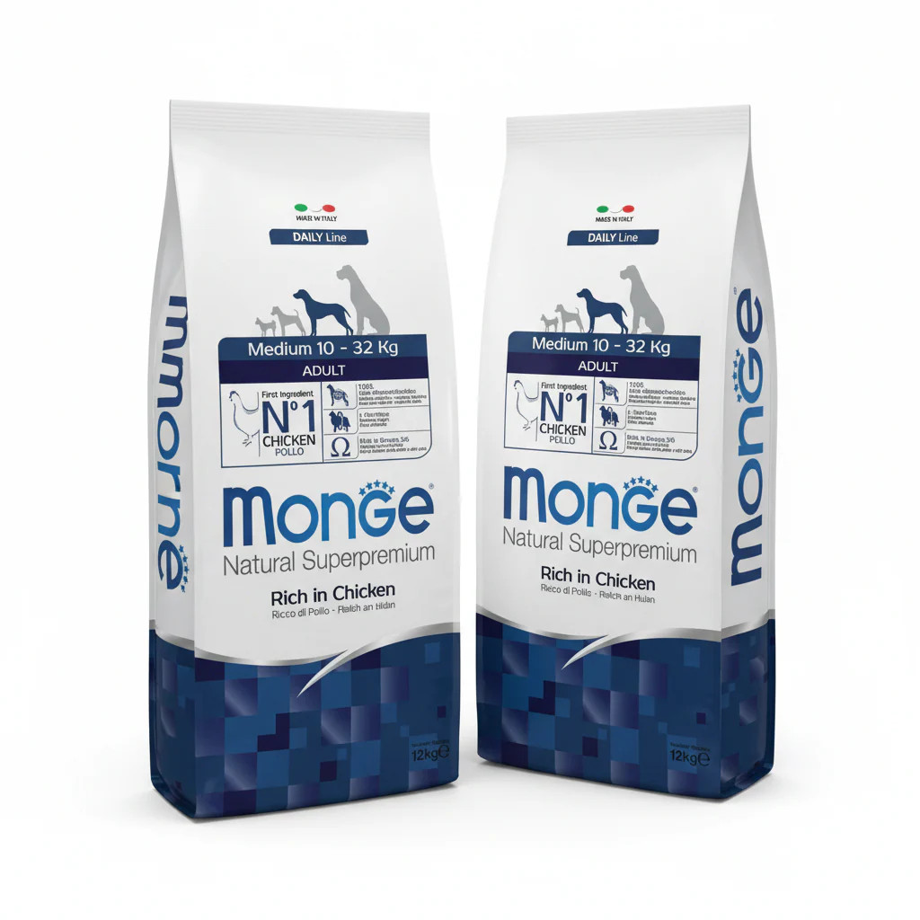 Analisi Monge Medium Adult Pollo 2x12kg - Nutrizione Avanzata Cane