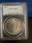 1903 MORGAN SILVER DOLLAR PCGS MS-64 BEATIFUL LUSTRE SLIGHT TONING