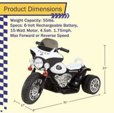 Moto De Juguete Con Luces LED, Sonidos Realistas Y Música – 27 Cm, Incluye Pilas, Compartimento Y Señal De Stop
