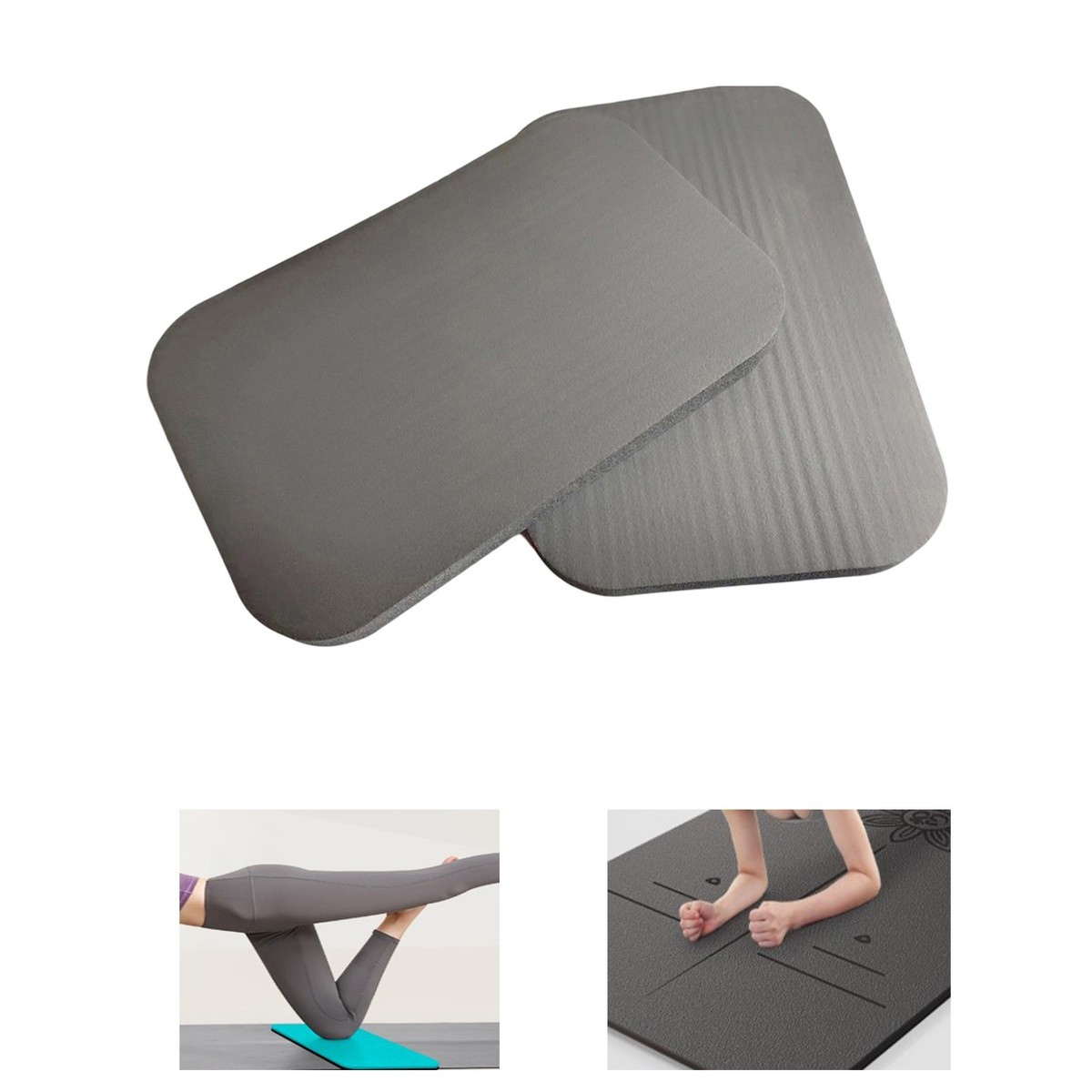 2 Stück Yoga Kniepolster Kissen für Fitness Übung mit Anti Rutsch Design