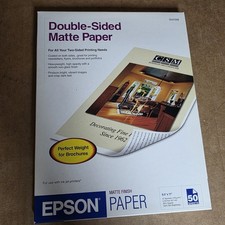 EPSON Double-Sided Matte Paper 8.5    11  50 Sheets   Heavyweight...