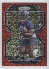 2021 Panini Prizm Rookie No Huddle Red Prizm 21/50 Khalil Herbert #425 0m89
