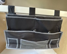 BEDSIDE STORAGE CADDY  Bunk Bed Pocket Organizer  College Dorm Kids Room Black