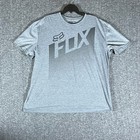 Fox Racing Men's Gray Short Sleeve Graphic T-Shirt Active Regular Fit XL