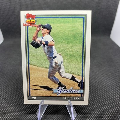 1991 Topps Steve Sax #290 New York Yankees