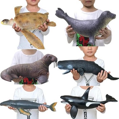 16'' Ocean Animals Large Size Marine Animal Figures Soft Filled Rubber Sea Toys